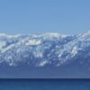 Bergpanorama als Wandschild