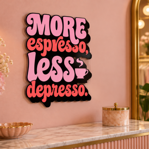 moreespresso Konturschild in Boutique: blush pink boutique checkout, brass details, 240 × 300 mm, acryl