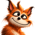 Frecher Fuchs – freigestelltes Konturshape als Wandbild