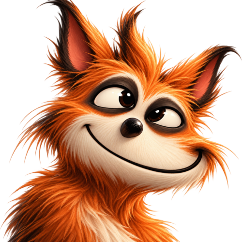 Frecher Fuchs – freigestelltes Konturshape als Wandbild
