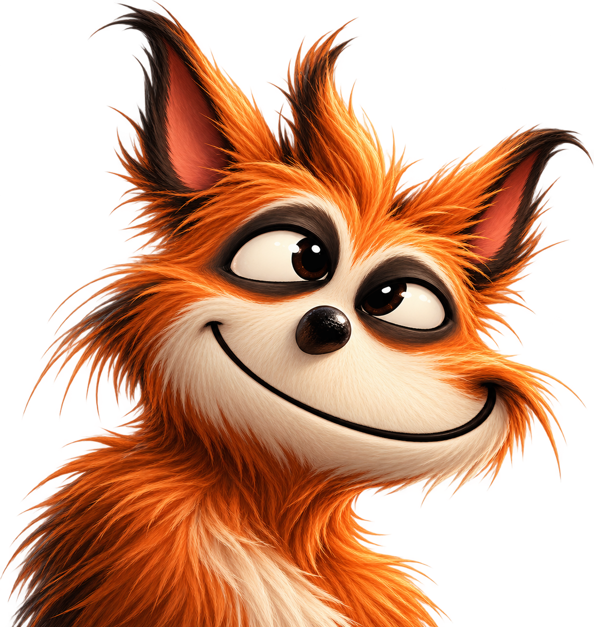 Frecher Fuchs – freigestelltes Konturshape als Wandbild