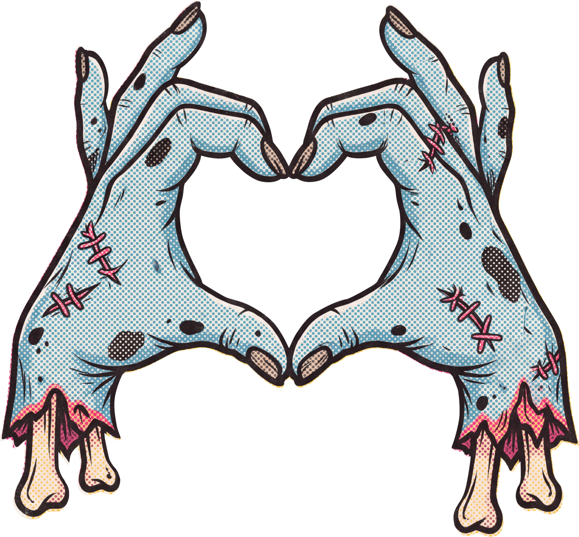 Handsheart – Kontur-Wandbild