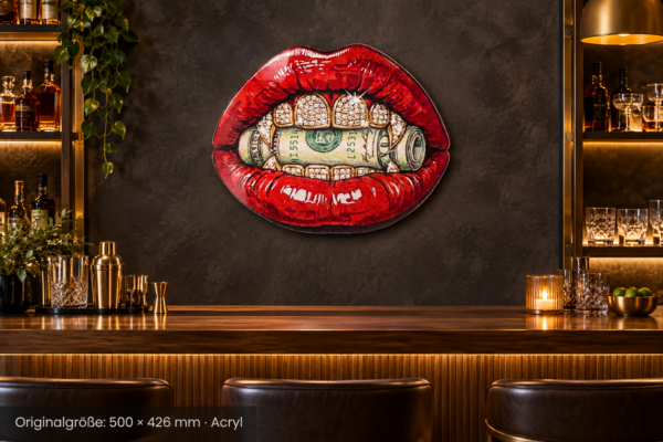 Moneymouth-with-Dimonds · 500 × 426 mm · Acryl · Bar