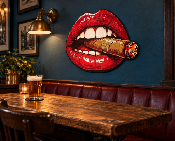 sexyMonteCristo Konturschild, 500 × 403 mm, Dibond, Kneipe