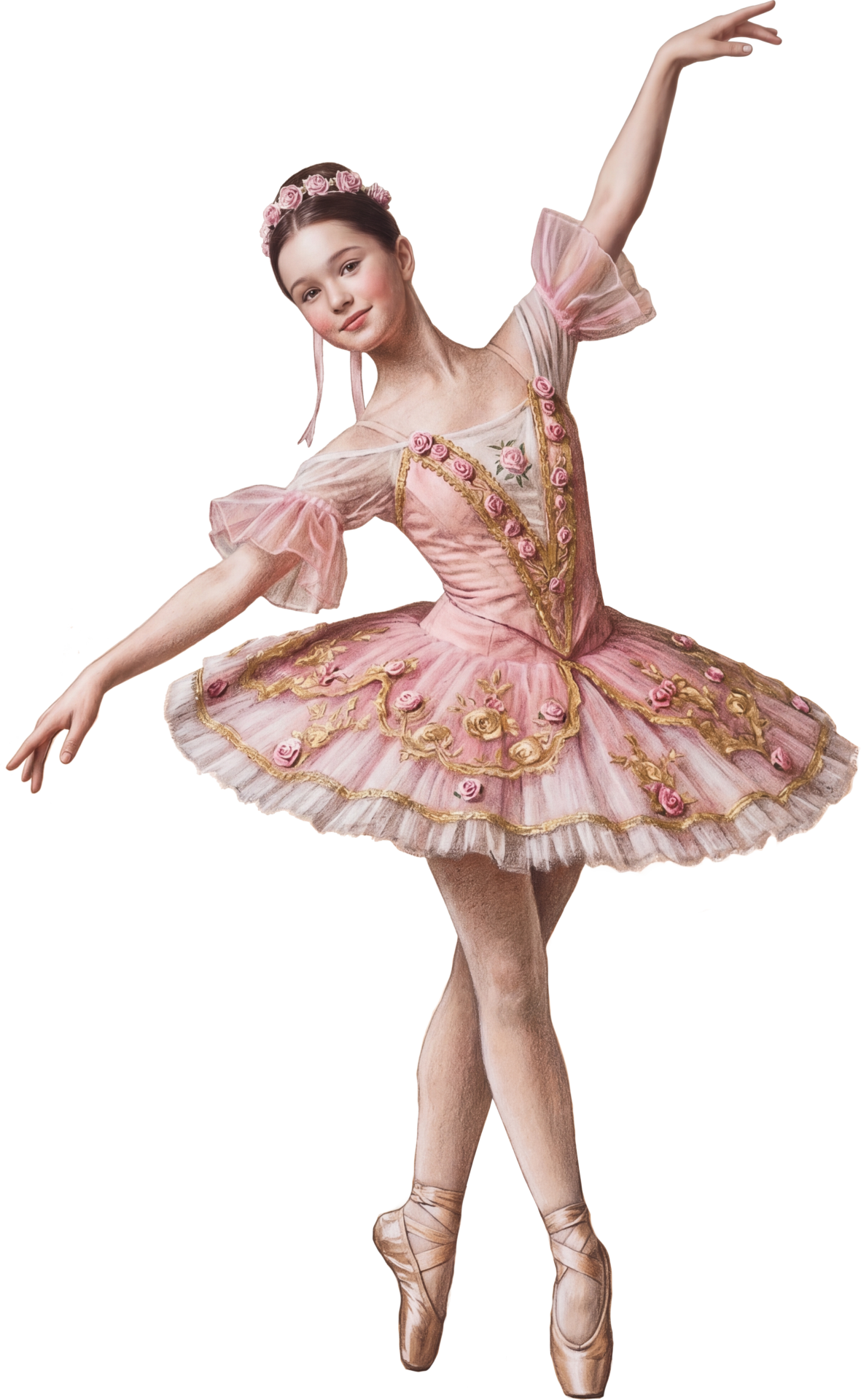 Ballerina posing in tutu