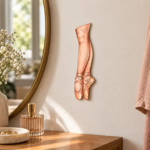 Ballerinabeine · 82 × 300 mm · Dibond · Nahaufnahme Ballerinabeine als Konturschild, 82 × 300 mm, Dibond, Nahaufnahme