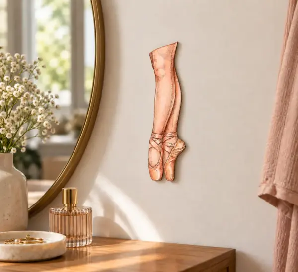 Ballerinabeine als Konturschild, 82 × 300 mm, Dibond, Nahaufnahme