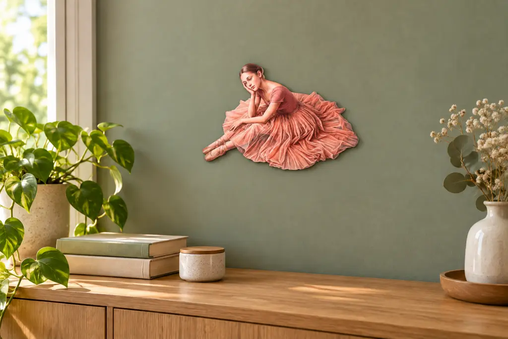 Die Pause als Konturschild, 300 × 201 mm, Dibond, Nahaufnahme
